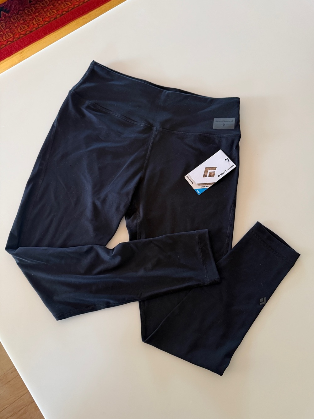 NWT Small Black Diamond Black Women’s RISE TIGHTS Performance Leggings